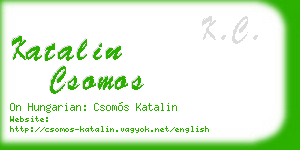 katalin csomos business card