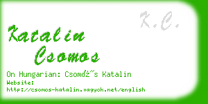 katalin csomos business card